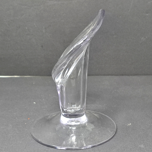 Vintage Clear Glass Calla Lilly Candle Holder/Budvase - Picture 6 of 7